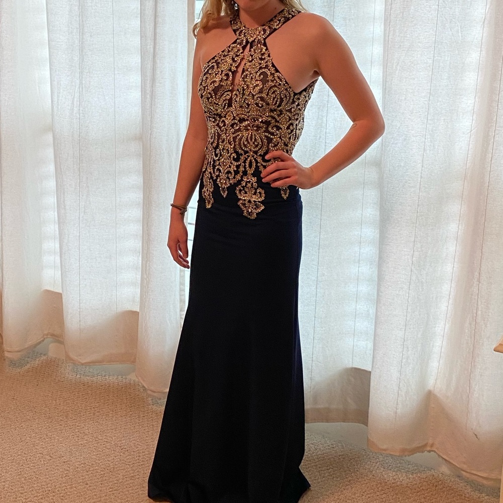 Navy Blue Prom Dress